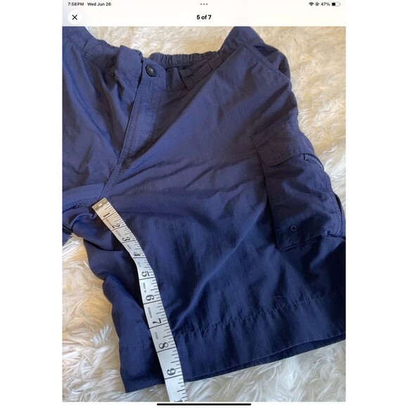 Magellan Outdoors Fish Gear Men’s Mega Repel Fish Gear Blue Cargo Shorts Size L - Picture 5 of 7